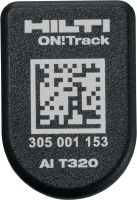 Etiqueta inteligente AI T320 ON!Track Bluetooth® Etiqueta resistente para rastrear a localização e solicitar equipamentos de construção através do sistema de localização de ferramentas Hilti ON!Track – otimiza o seu processo de inventário e poupa-lhe tempo na gestão das mesmas